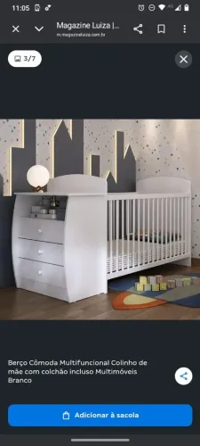 Berço cômoda multifuncional colinho de mãe no lacrado com colchão incluso no plástico 