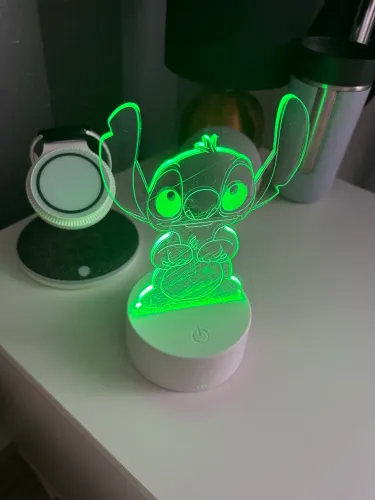 Abajur (luminária) led 3D Stitch com várias cores (segue brinde)!