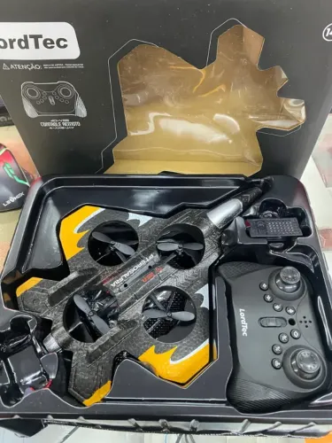 Drone Pterosauria 4D-V32 Avião Jato Controle Remoto 4 Eixos Led Acrobático Resistente