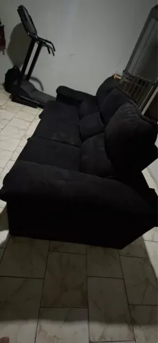 Sofá Preto 3 Lugares - Oportunidade