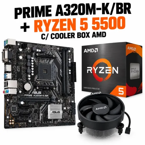 KIT UPGRADE GAMER - ASUS A320 + RYZEN 5 5500