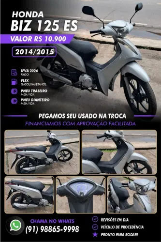 BIZ 125 NOVINHA R$ 10.900,00