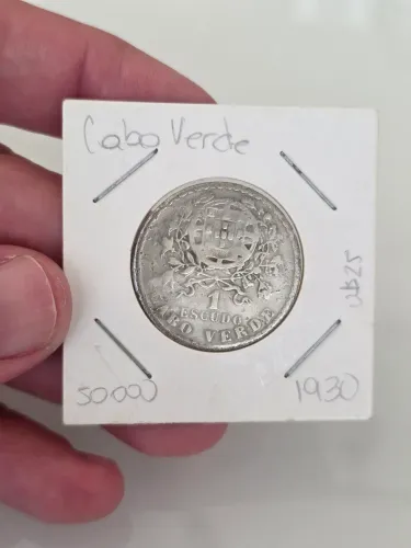 Moeda Cabo Verde 1930 1 Escudo