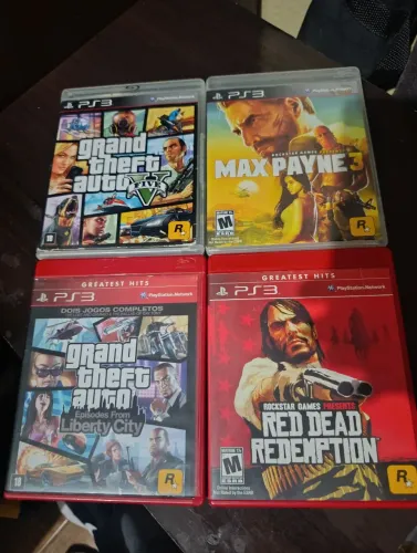 Ps3 lote jogos rockstar games/ gta red dead max payne