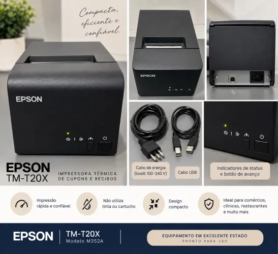 EPSON TM-T20X - Impressora Térmica - Estado de Nova