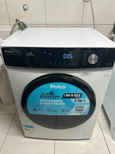 Lavadora e Secadora Philco 10kg Inverter PLS11B Branca 127v