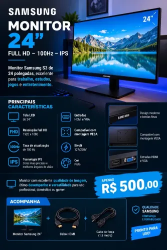 Monitor 24 polegadas