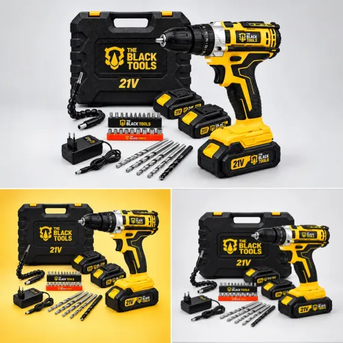 Parafusadeira/Furadeira de Impacto The Black Tools- Kit Completo - NOVA NA CAIXA
