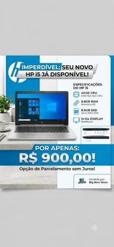 Notebook HP i5 8g - 14"