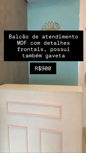 Balcão de atendimento em MDF