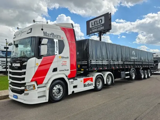 Scania R450 6x2 Ano 21 Euro 5+ Carreta 4 Eixo Graneleiro Librelato Ano 2026 14x 1.80 chapa