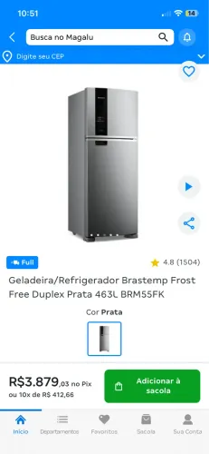 Geladeira brastemp 463 litros 