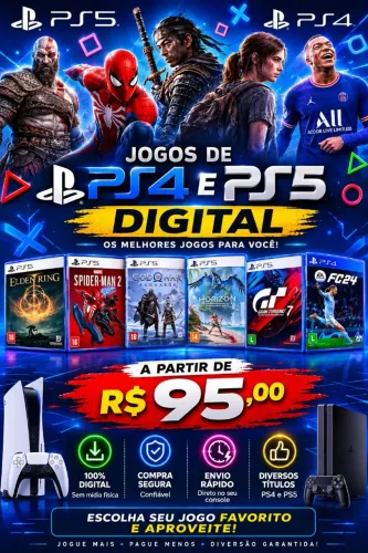 JOGOS PS4 E PS5 JOGOS DIGITAIS