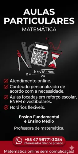 Aulas de Matemática Online | Reforço, ENEM e Vestibulares