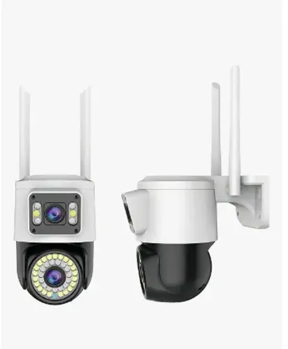Câmera Externa Ptz De Lente Dupla Wifi Full