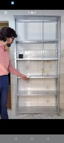 Prateleira em aço galvanizado 6 andares