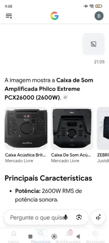 Som da Philco 2600w muito potente e em bom estado de funcionamento.