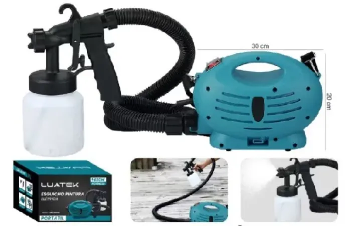Kit compressor de pintura completo pistola gravidade