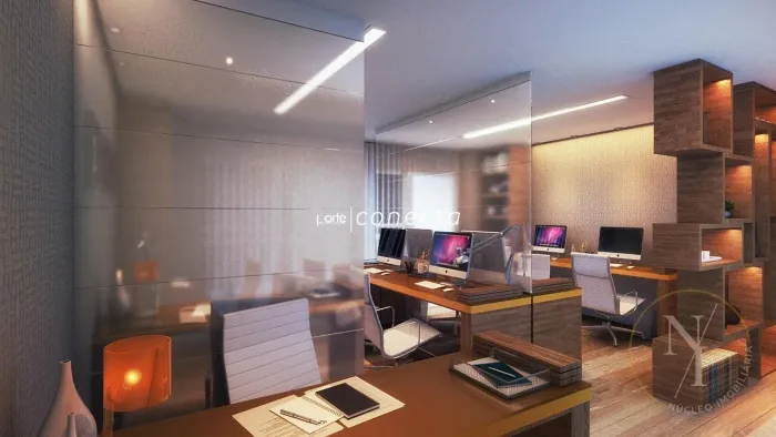 Salas comerciais de 328m² no Bernini Empresarial  Mooca