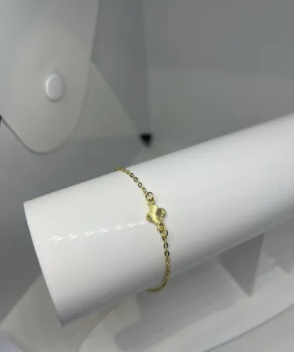 Pulseira trevo dourada