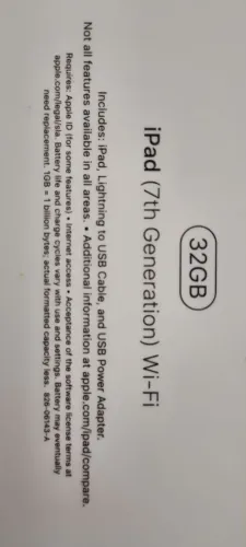 iPad 32GB - 7ª geração (MW742LL/A - 2019)