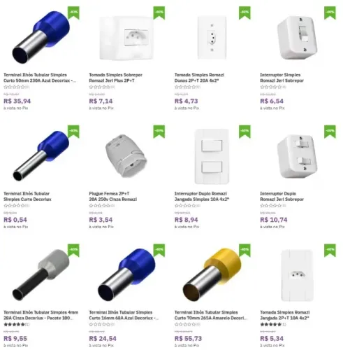 QUEIMA DE ESTOQUE: Materiais Elétricos, Hidráulicos e Iluminação - 40% OFF!
