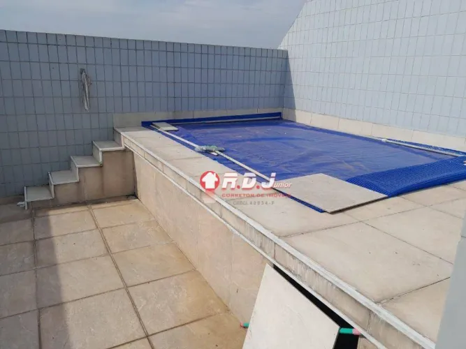 Cobertura com 2 dormitórios para alugar, 180 m² por R$ 6.300,00/mês - Aparecida - Santos/S