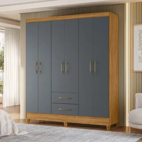 Guarda Roupa 6 portas 2 gavetas