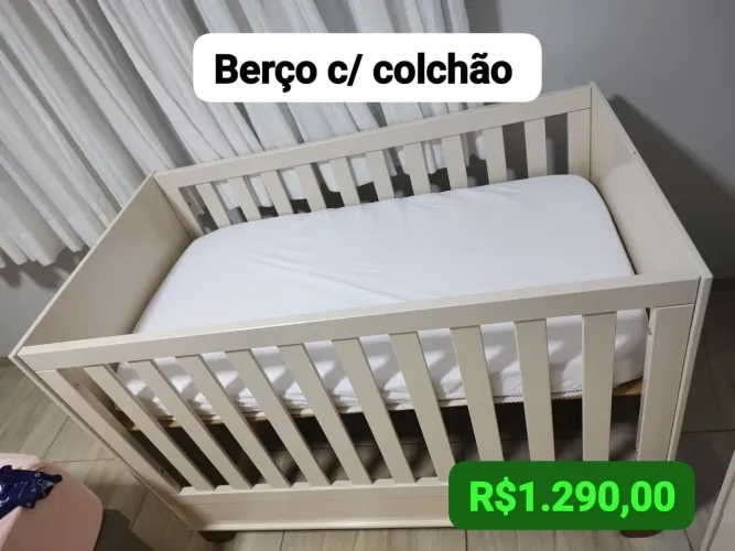 Berço 3 em 1 c/ colchão