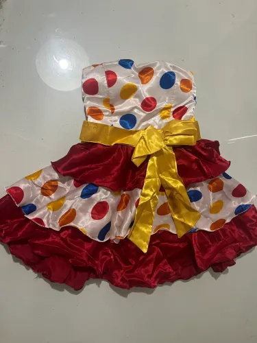 Fantasia de Palhacinha Infantil com Saia de Tule - TAM P/PP