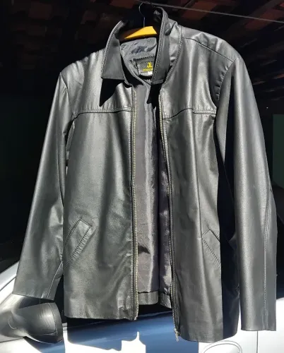 Jaqueta de couro masculino