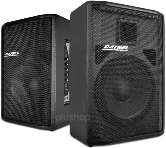 Kit Caixa de Som Datrel Ativa AT12-250 + Caixa passiva 500w Watts Rms 12 Polegadas