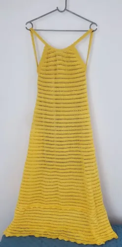 Vestido Amarelo Carmen Steffens de Tricot