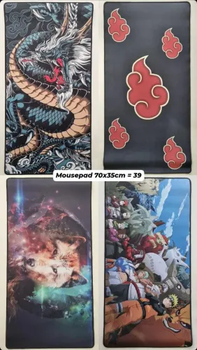 Mousepad 70x35cm, Bordas costuradas, 3mm de espessura *Novo- Mouse Pad Teclado Mecânico PC