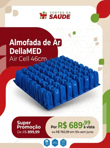 Almofada AIR Soft Dellamed 46cm antiescaras