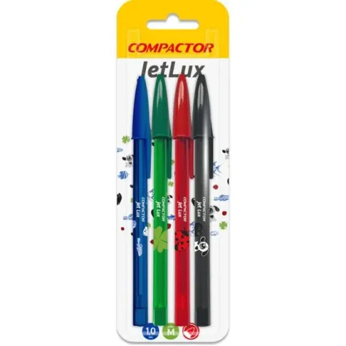 Caneta Esferográfica Jet Lux II Média 4 Cores - Compactor
