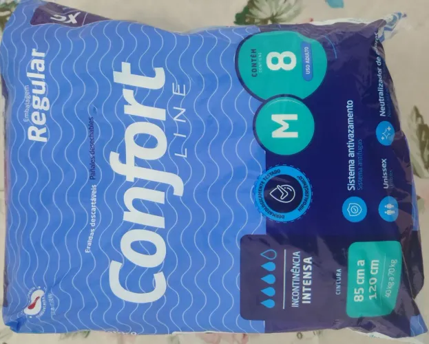 fralda geriátrica confort line M 8