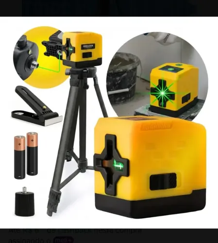 NIVEL A LASER VERDE PRUMO 2 LINHAS C/ TRIPE
