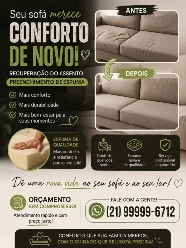 Preenchimento de espuma em Sofá