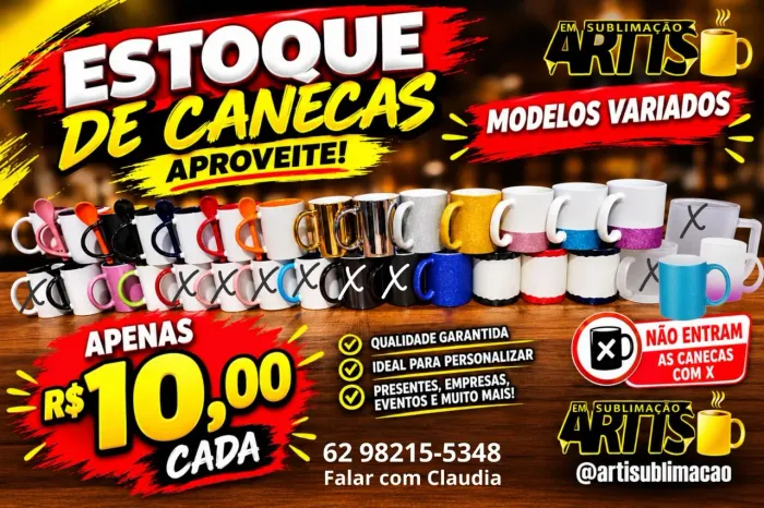 Canecas para personalizaçoes