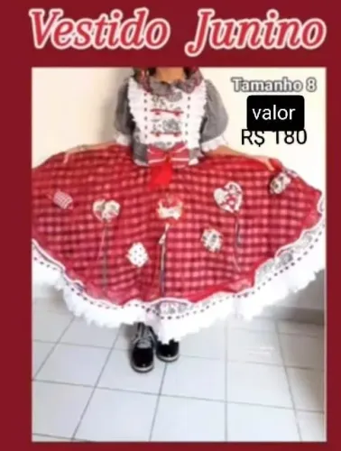 Vestido junino infantil
