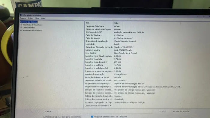 Notebook em ótimo estado de conservação