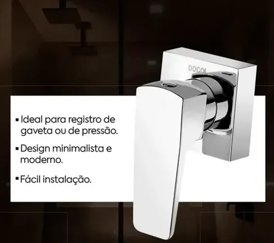 Acabamento para Registro Base Deca Lift 811906 para 1/2", 3/4" e 1" Cromado DOCOL