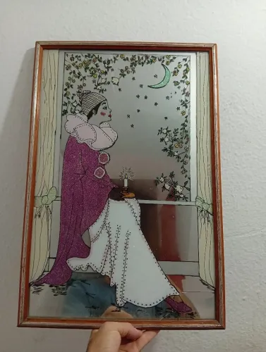 Quadro com pintura espelho