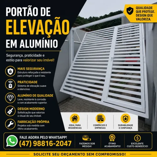 Portão Elevação Aluminio 