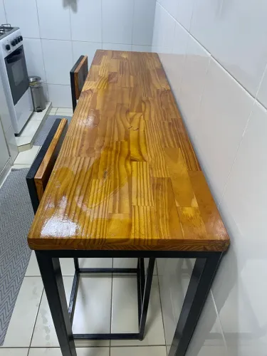 VENDO bancada madeira maciça industrial