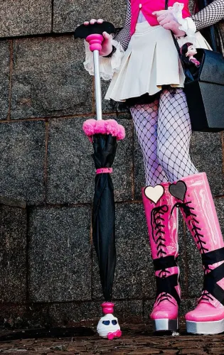 Sombrinha Draculaura Tamanho Real Cosplay Mosnter High