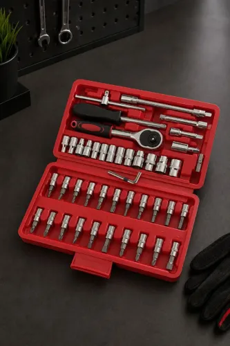 Kit Jogo de Ferramentas 46 Peças com Maleta - Completo para Casa e Oficina ?