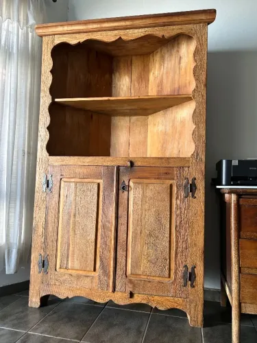 Estante de Canto em Madeira Maciça Rústica
