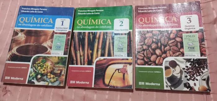 Coleção Química 1,2 e 3 Francisco Miragaia Peruzzi e Eduardo Leite do Canto